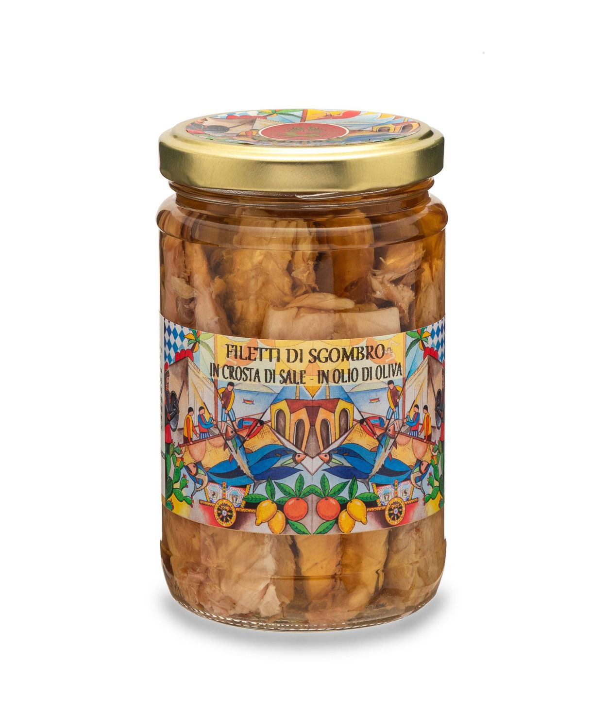 F. Mattina & C. srl - Filetti di Sgombro in Olio di Oliva - vaso gr.300