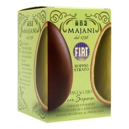 Majani Uovo di finissimo cioccolato al latte e pistacchio FIAT 65 g CON SORPRESA