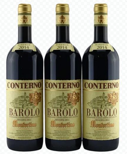 Giacomo Conterno Monfortino Barolo Riserva DOCG cassa legno da 3 Bottiglie, ANNATA: 2014