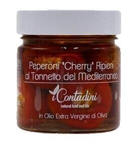 I Contadini Peperoni Cherry Ripieni Con Tonnetto Del Mediterraneo 230 gr