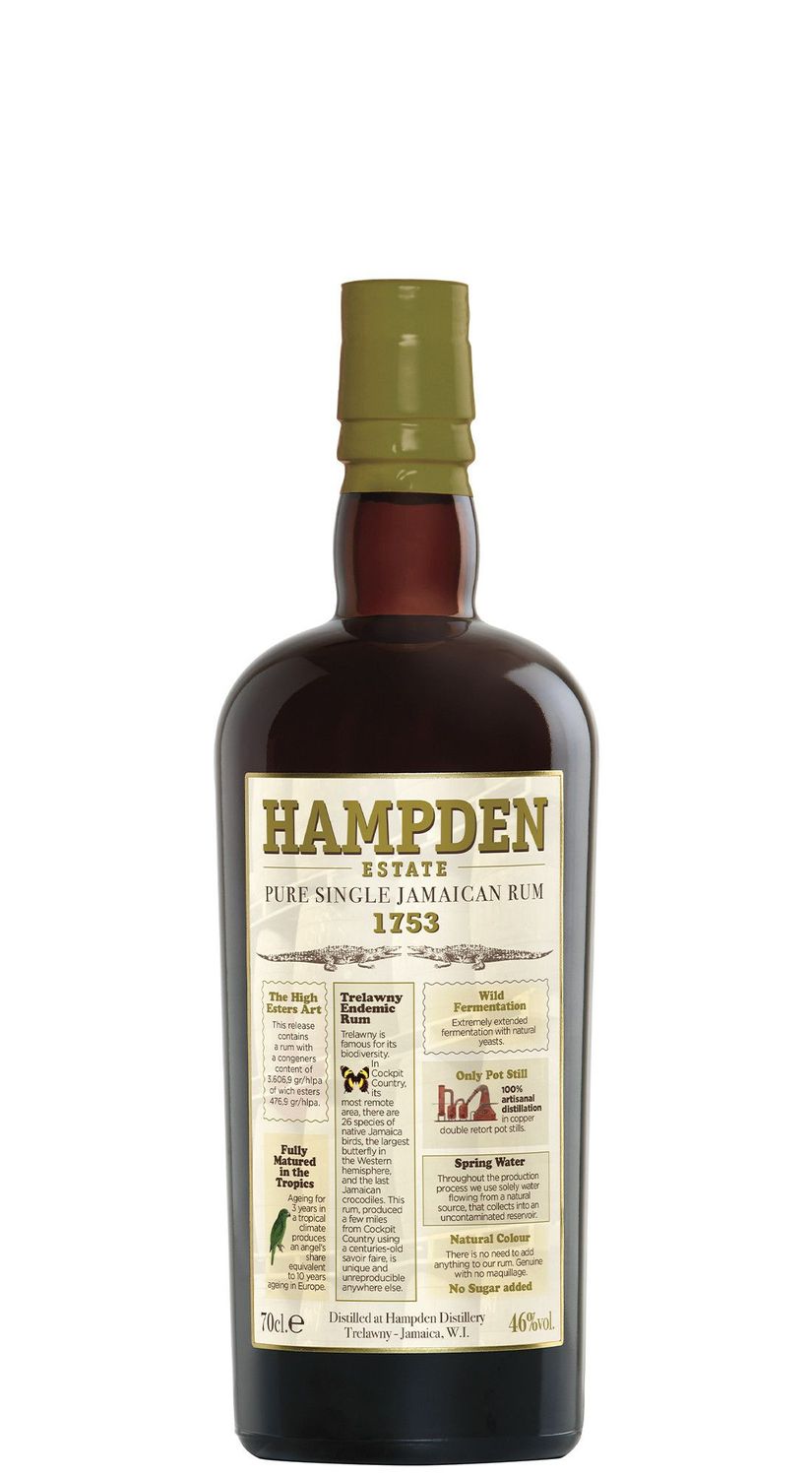 Hampden Estate 1753 pure single Jamaican Rum 70 cl / 46° astuccio