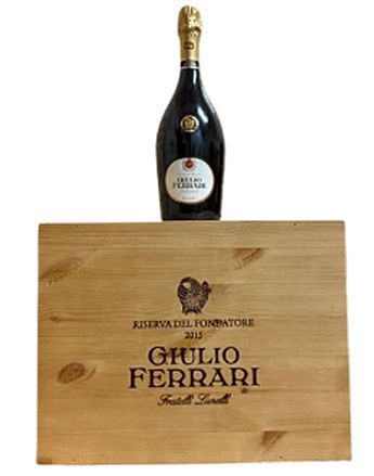 Giulio Ferrari Riserva del Fondatore Fratelli Lunelli 2015 - Cassa Legno - Trento DOC 750 ml - vol. 12,50 Giulio Ferrari Riserva del Fondatore Fratelli Lunelli 2015 - Cassa Legno - Trento DOC 750 ml - vol. 12,50
