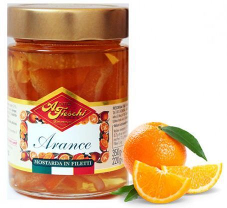 Fieschi Mostarda di Arance a Filetti 380g Fieschi Mostarda di Arance a Filetti 380g