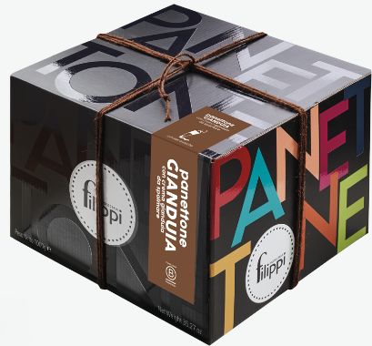 Filippi Panettone alla Gianduja con crema gianduja da spalmare  1000g BOX Filippi Panettone alla Gianduja con crema gianduja da spalmare  1000g BOX