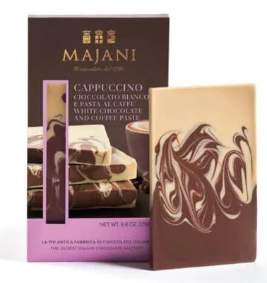 Majani Maxi Tavoletta Cappuccino Cioccolato Bianco e Pasta al Caffè 250g Majani Maxi Tavoletta Cappuccino Cioccolato Bianco e Pasta al Caffè 250g