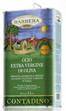 Premiati Oleifici Barbera Olio Extra Vergine d'Oliva CONTADINO   latta 3 lt