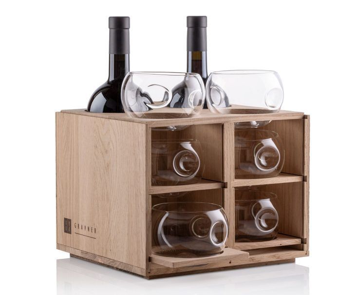 Gravner Ribolla IGT V.G. 2017 MAGNUM box in rovere con sei coppe Gravner Ribolla IGT V.G. 2017 MAGNUM box in rovere con sei coppe