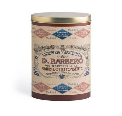 Barbero Giandujotto Fondente confezione in latta Ovale 150g Barbero Giandujotto Fondente confezione in latta Ovale 150g