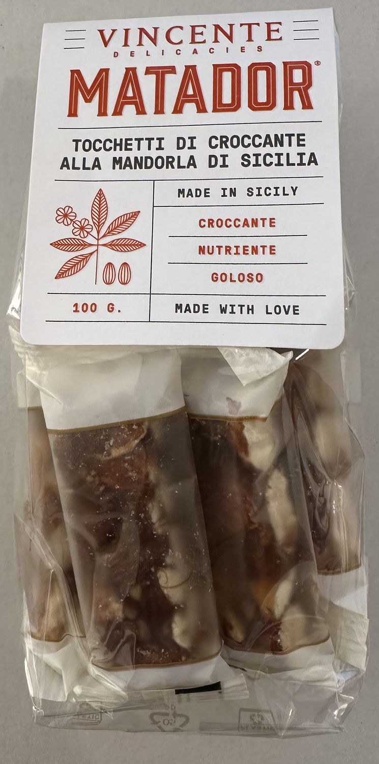 Vincente Tocchetti di croccante alla mandorla di sicilia sacchetto da 100 gr