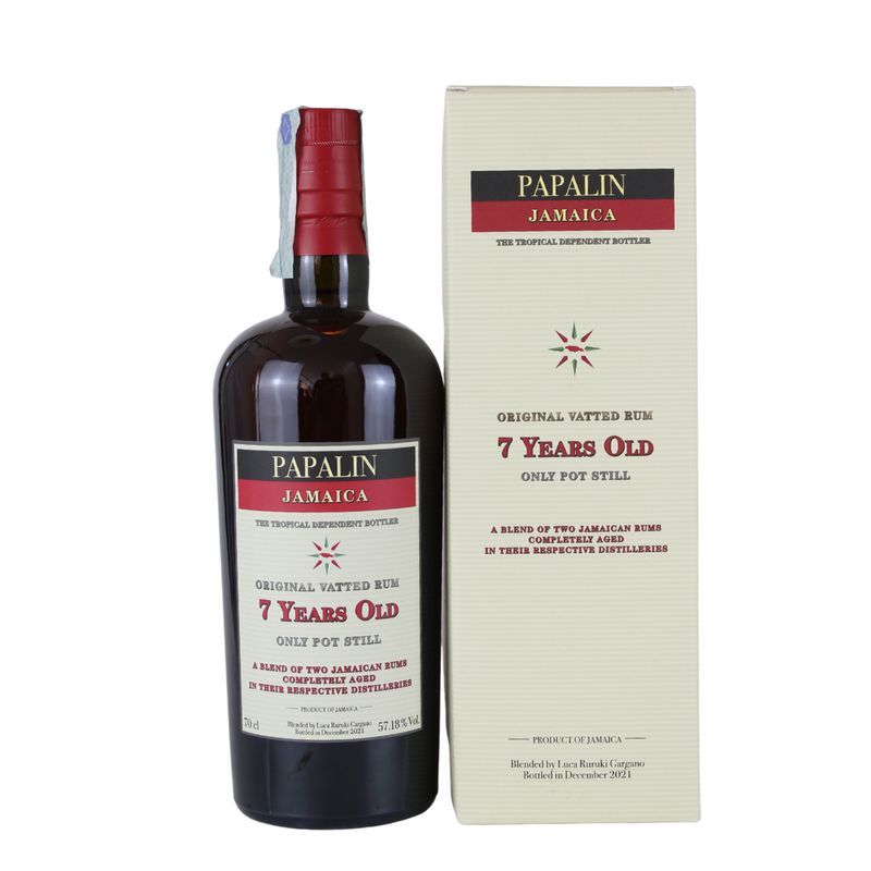 Jamaica Blended Rum 7 Y.O. Ed. 2021 - Papalin 700 ml - vol. 57,18% ASTUCCIO