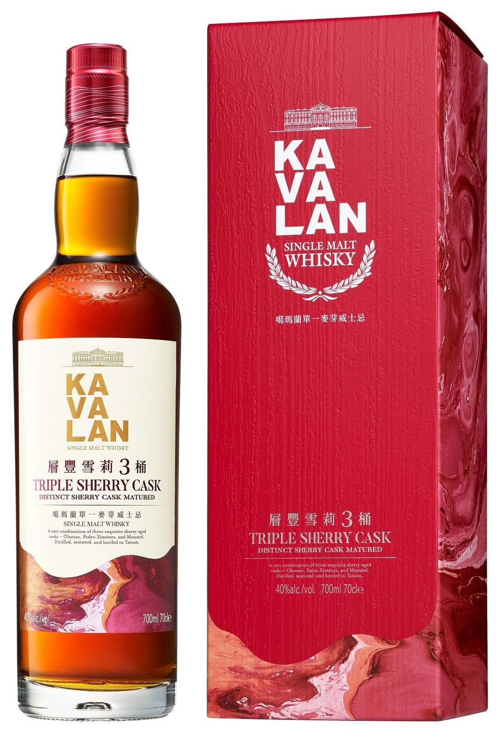 Distillery Kavalan Triple Sherry Cask 70cl -  astuccio