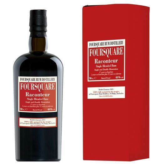Foursquare Raconteur Single Blended Rum Single and Double Maturation 700 cl - vol. 61° astuccio