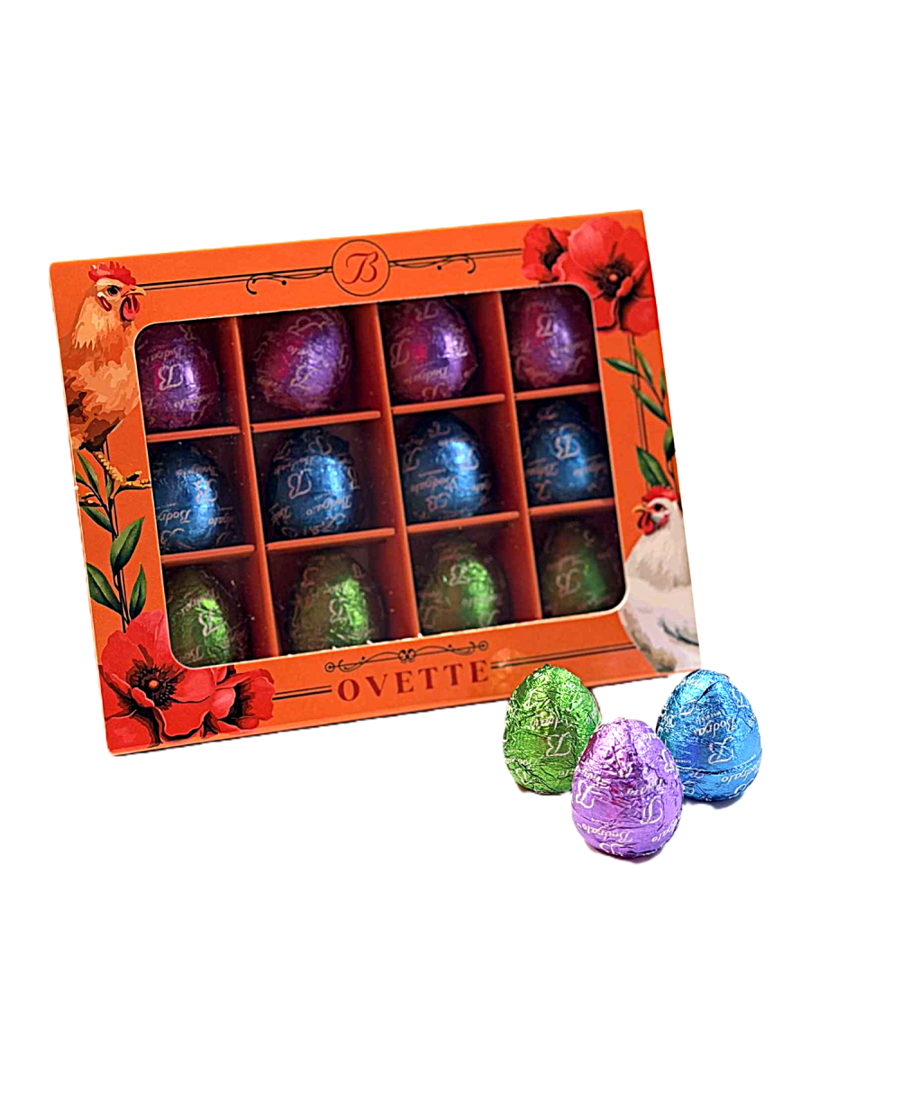 Bodrato Scatola di 12 ovette stagnolate gusti assortiti 150 g