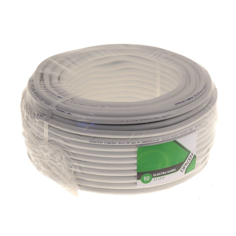 CABLE BLANCO 3X1,5 MM (50 M)