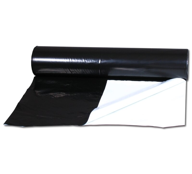 PLASTICO REFLECTANTE NEGRO-BLANCO 2X100 METROS 85 MICRAS