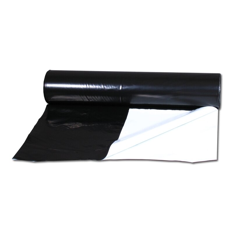 PLASTICO REFLECTANTE NEGRO-BLANCO 2X100 METROS 125 MICRAS
