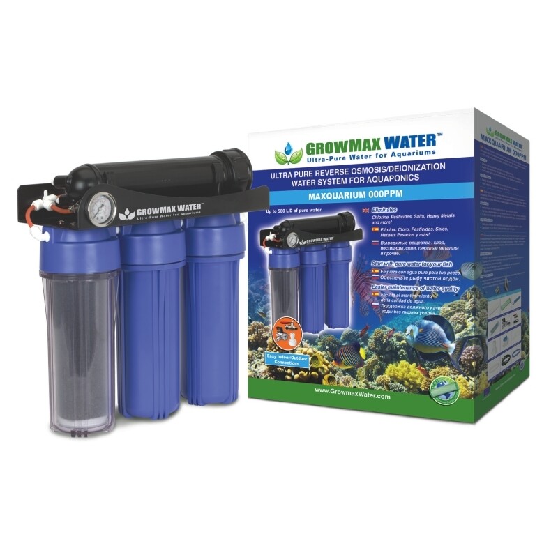 MAXQUARIUM 000PPM ÓSMOSIS INVERSA + DES-IONIZADOR HASTA 20 L/H