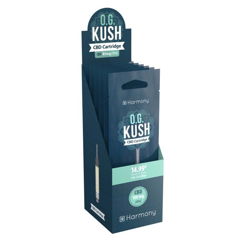 CARTUCHO HARMONY O.G. KUSH 100 MG CBD (6 UNIDADES)