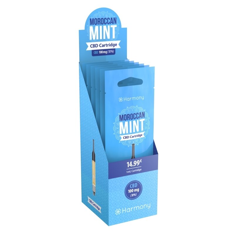 CARTUCHO HARMONY MOROCCAN MINT 100 MG CBD (6 UNIDADES)