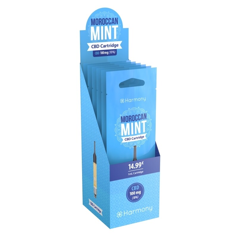 CARTUCHO HARMONY MOROCCAN MINT 100 MG CBD (6 UNIDADES)