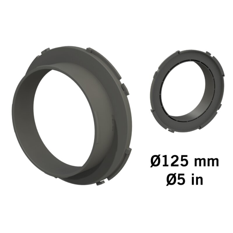 CONECTOR "DUCTING FLANGE" 125 MM PARA TUBOS DE 16MM