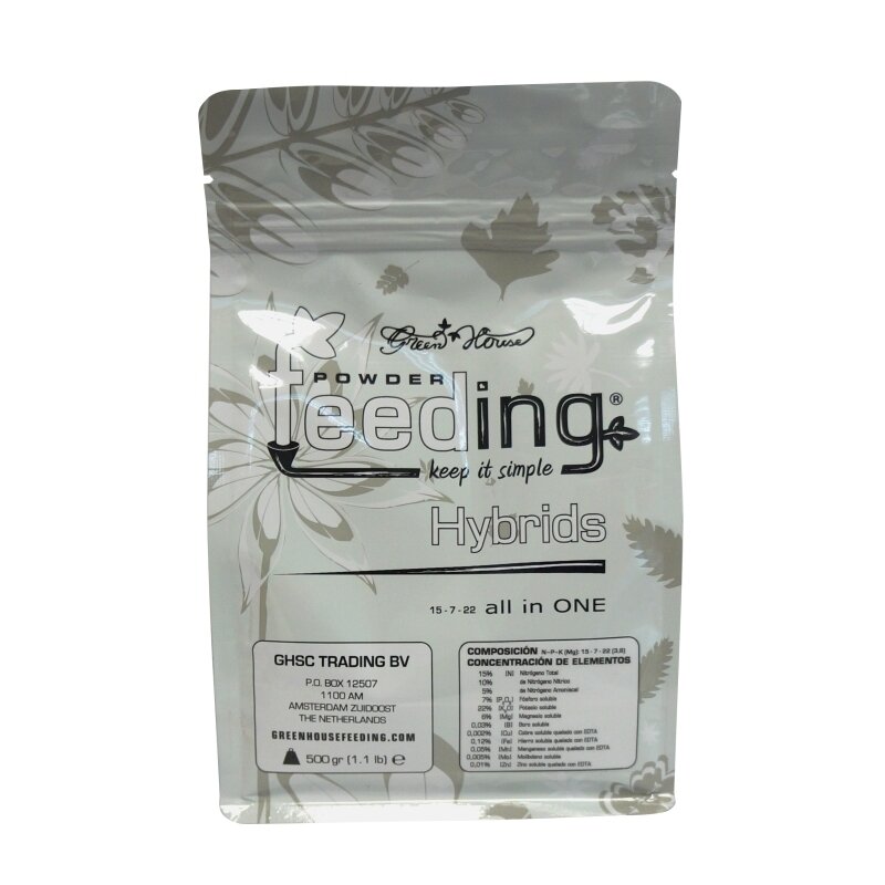 GREEN HOUSE POWDER FEEDING HYBRIDS 500 GR (BOLSA)