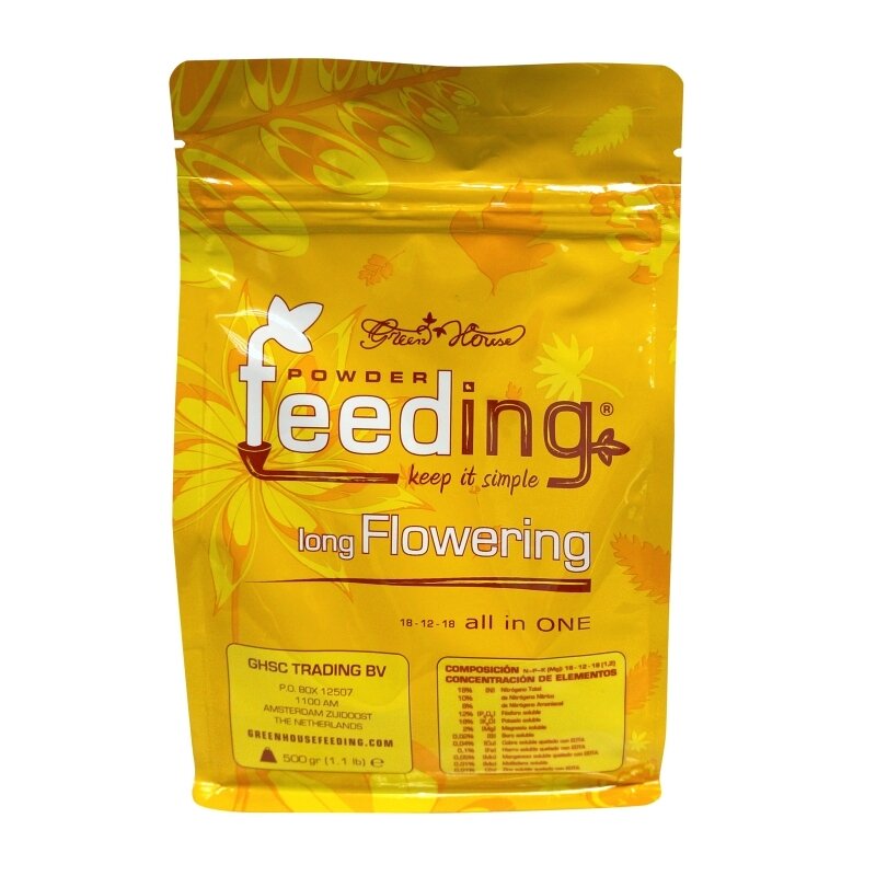 GREEN HOUSE POWDER FEEDING LONG FLOWERING 500 GR (BOLSA)