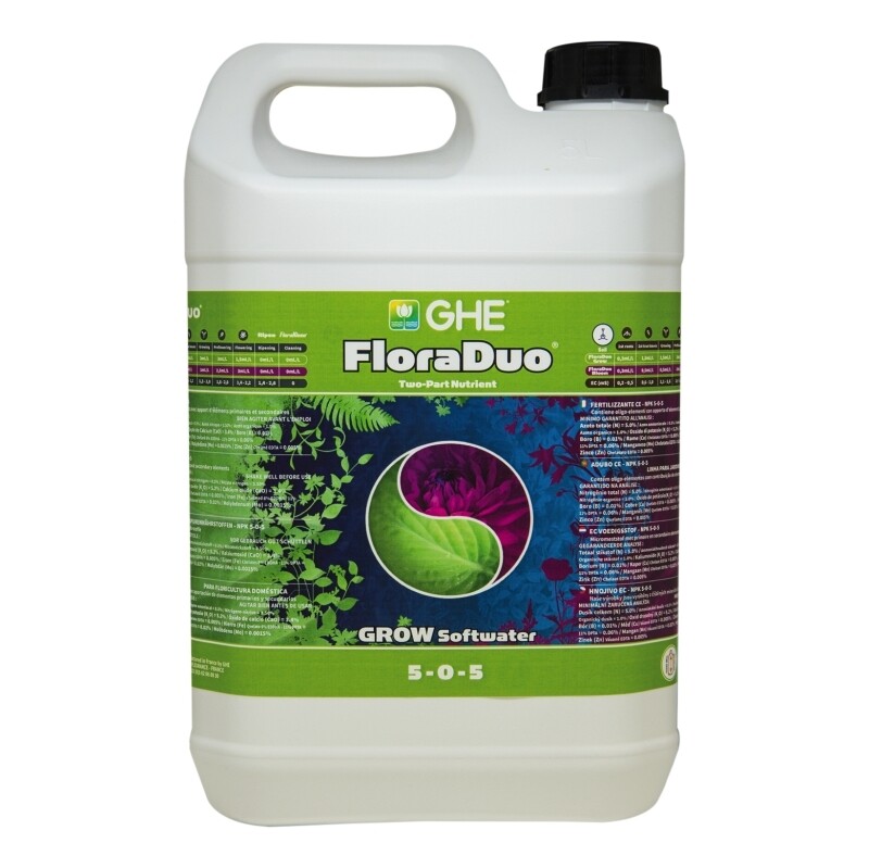 FLORADUO GROW AGUA BLANDA 5 L