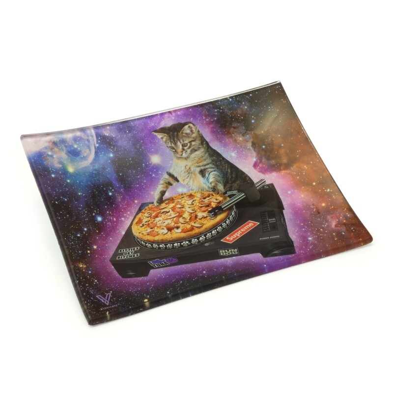BANDEJA DE CRISTAL PARA LIAR V-SYNDICATE DJ CAT PEQUEÑA (16X12CM)