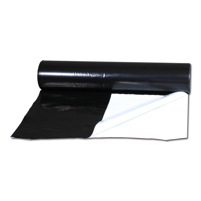 PLASTICO REFLECTANTE NEGRO-BLANCO 2X100 METROS 125 MICRAS