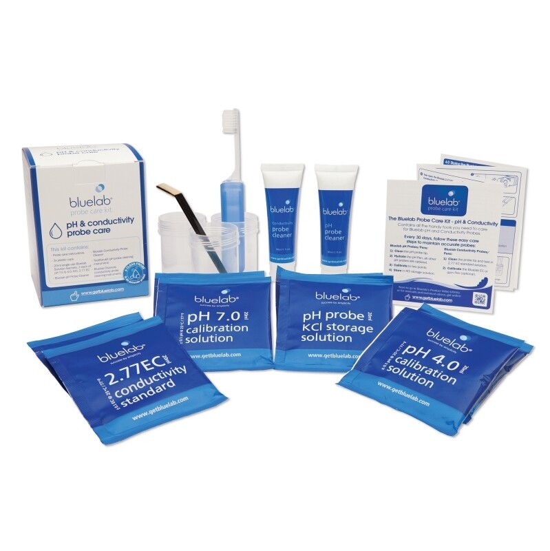 KIT DE LIMPIEZA Y CALIBRACION ELECTRODO PH Y EC BLUELAB