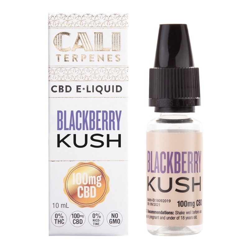 CALI TERPENES E-LIQUID BLACKBERRY KUSH 100 MG CBD (10 ML)