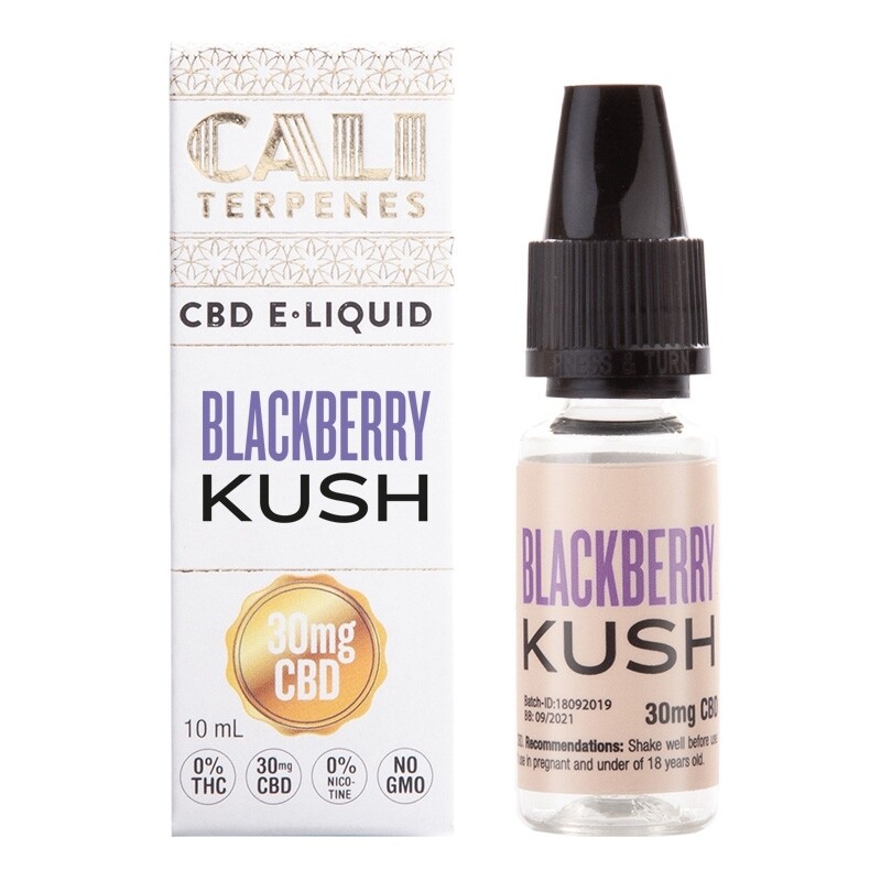 CALI TERPENES E-LIQUID BLACKBERRY KUSH 30 MG CBD (10 ML)