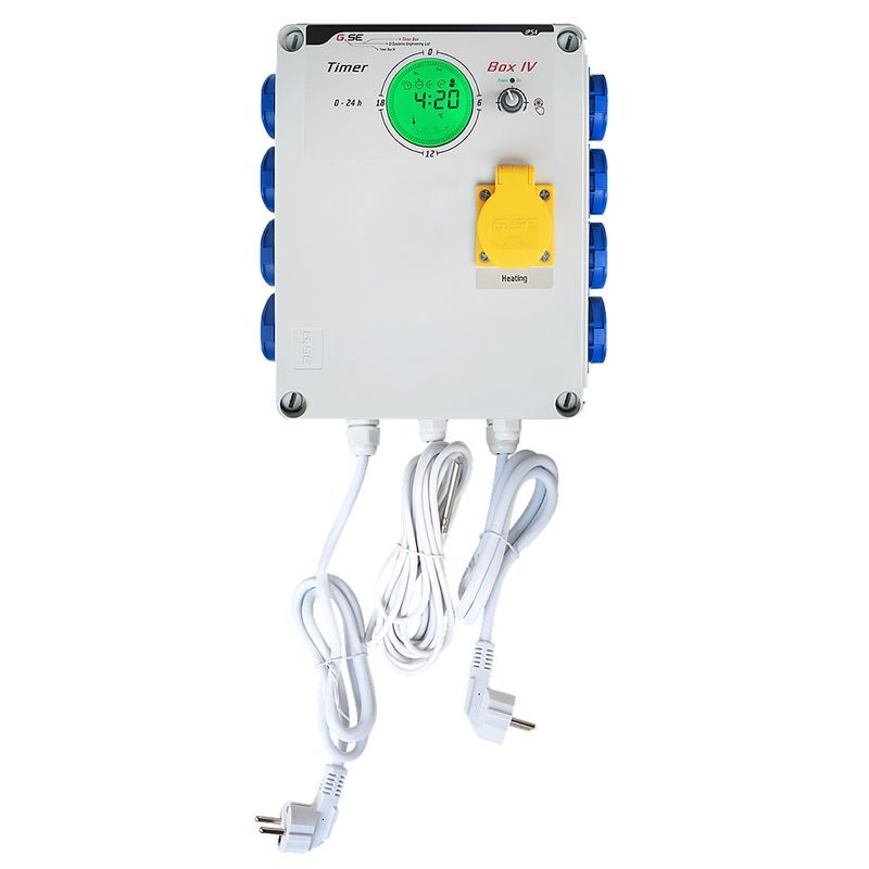 TEMPORIZADOR GSE TIMER BOX IV 8 x 600 W + CALENTADOR (32 AMPERIOS)