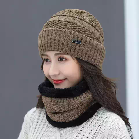 Ladies winter cap and scarf sets