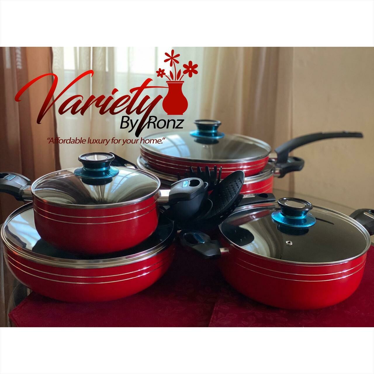 Red Cook Pot Kitchen Set