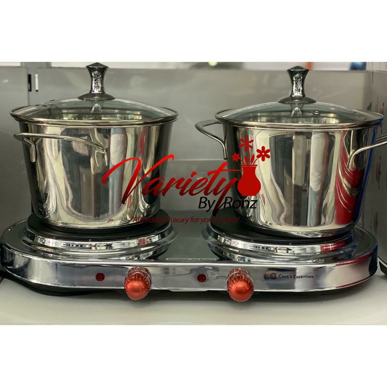 2 Silver Cook pot Kitchen Set