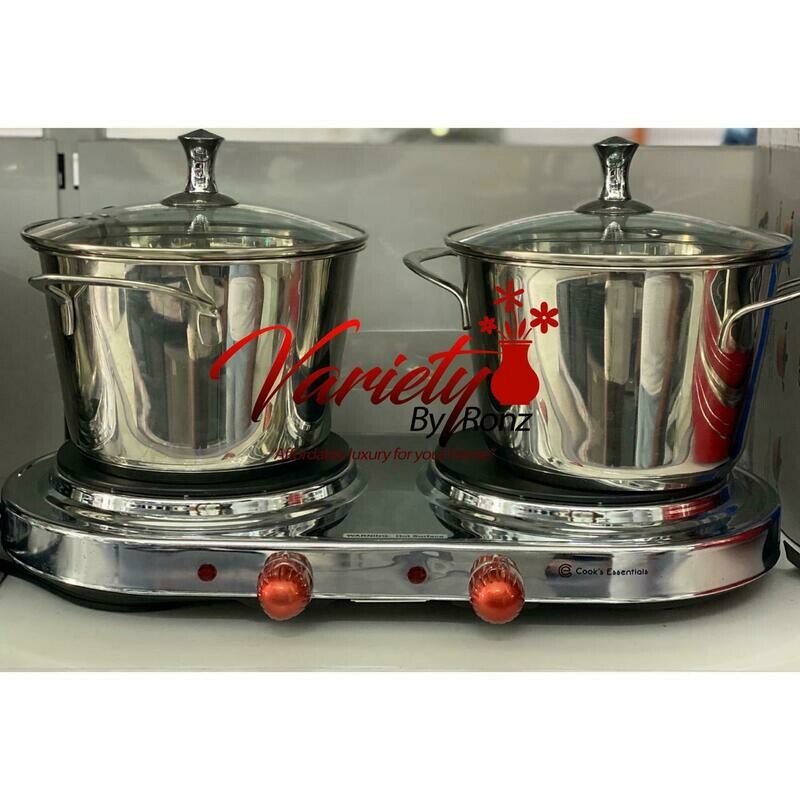 2 Silver Cook pot Kitchen Set