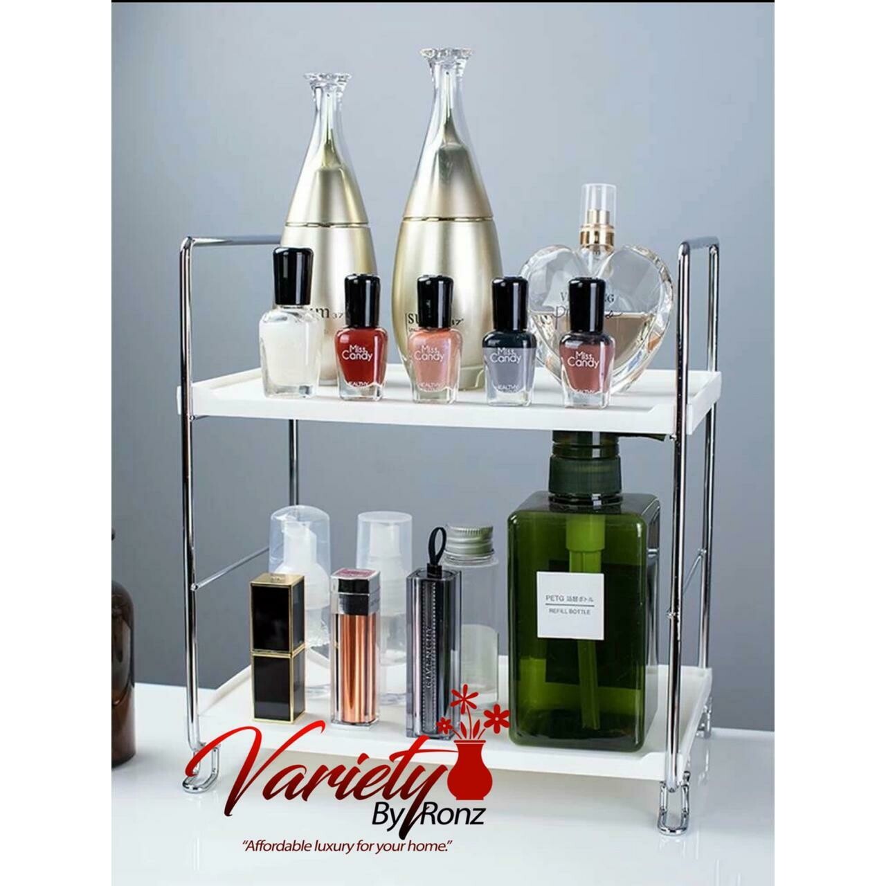 2 tier Cosmetics Stand