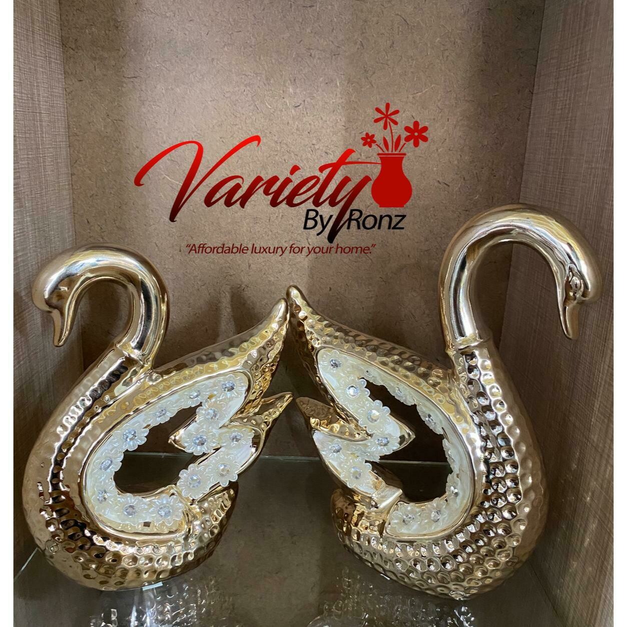 2pcs Swan Mother &amp; Child Decor