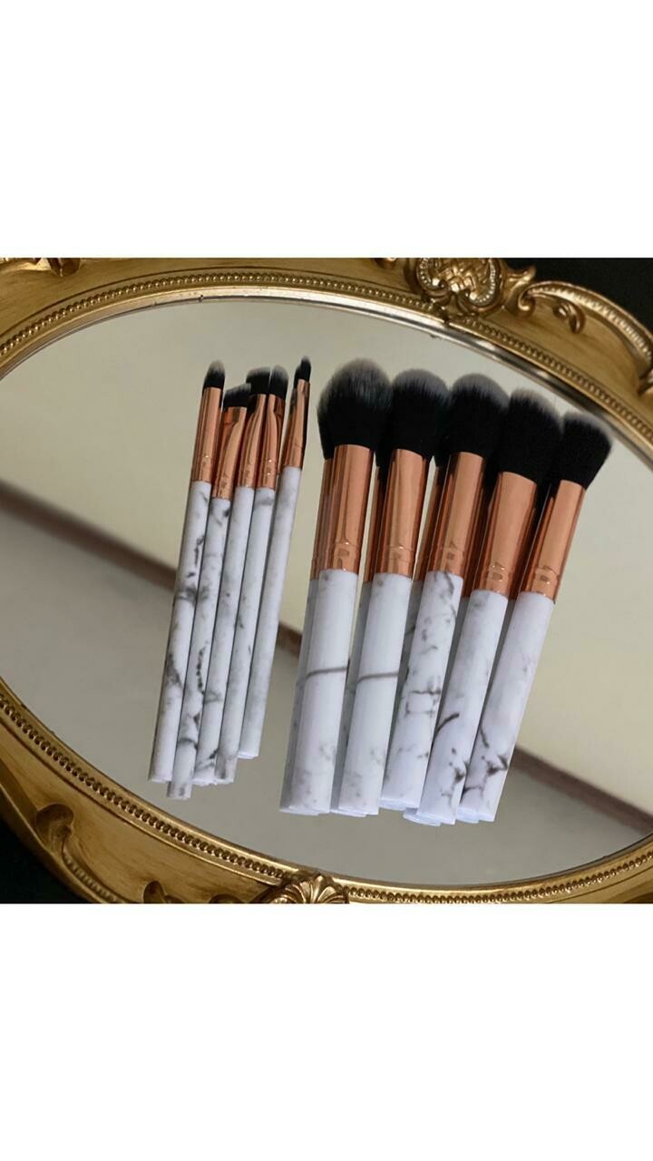 10 pcs Marble Fashion Makeup Brush Set