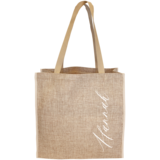 Personalized Name Burlap Tote Bags