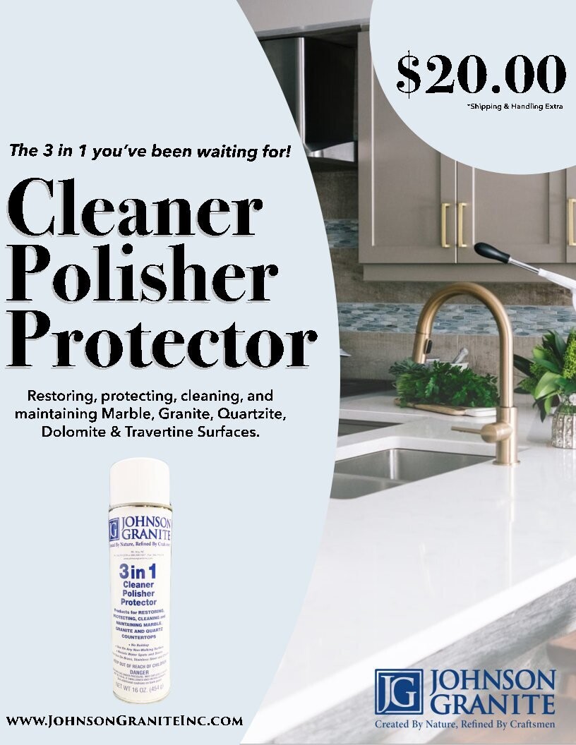 Granite & Stone 3-in-1 Clean, Polish and Protect