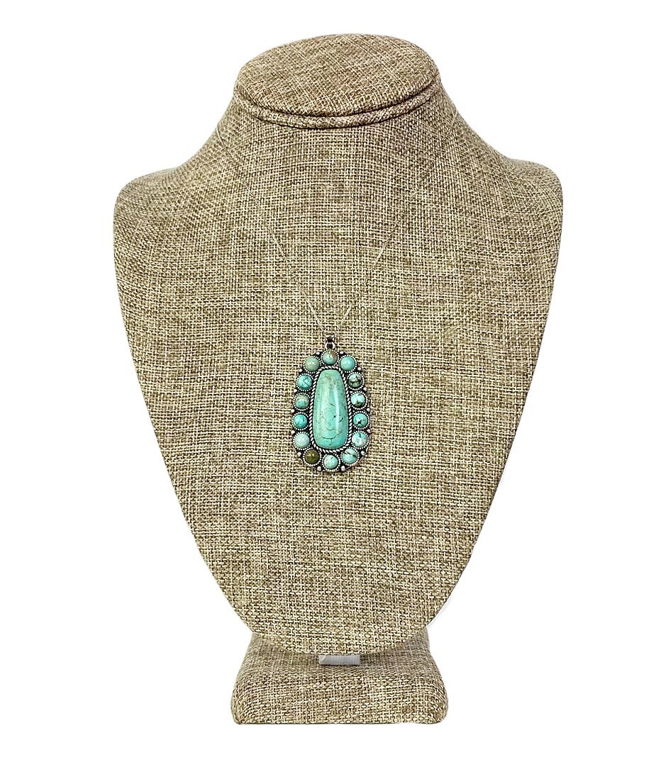 Turquoise Blue Pendant Necklace Turquoise Blue Pendant Necklace