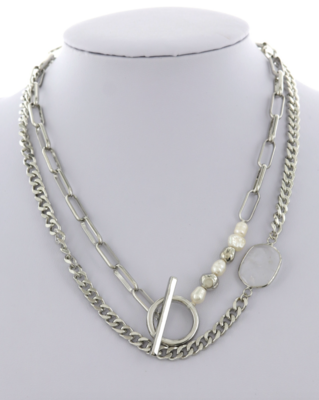 Sarah C Double Chain Necklace