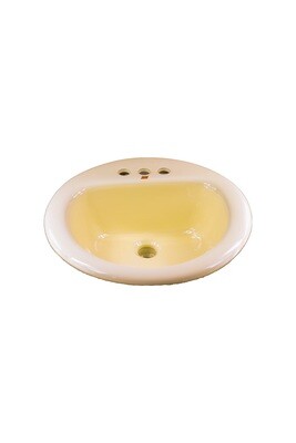 HH - Drop In Face Basin - Bone (Counter Top FV ) Round