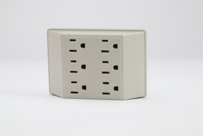 ED - 6 Outlet Adaptor - Wall Tap Beige