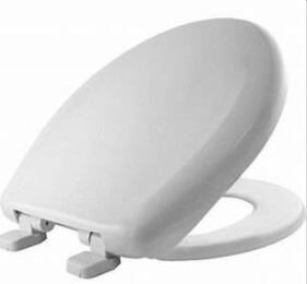 HH - Toilet Seat Cover - Round Plastic White - (Ezflo) #65901