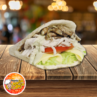 Arepa Aleja con pollo y champiñones
