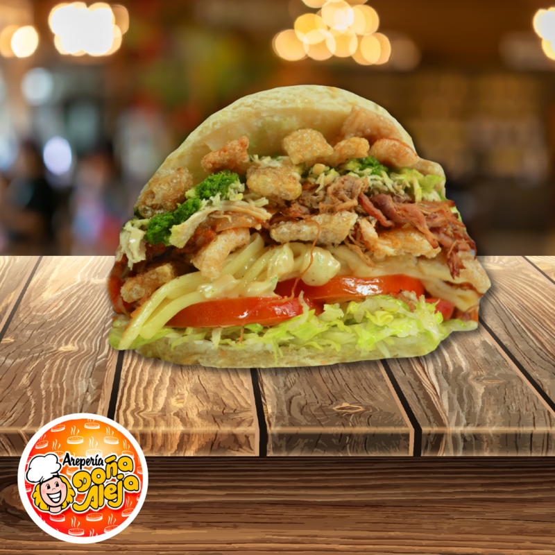 Arepa Aleja con todo